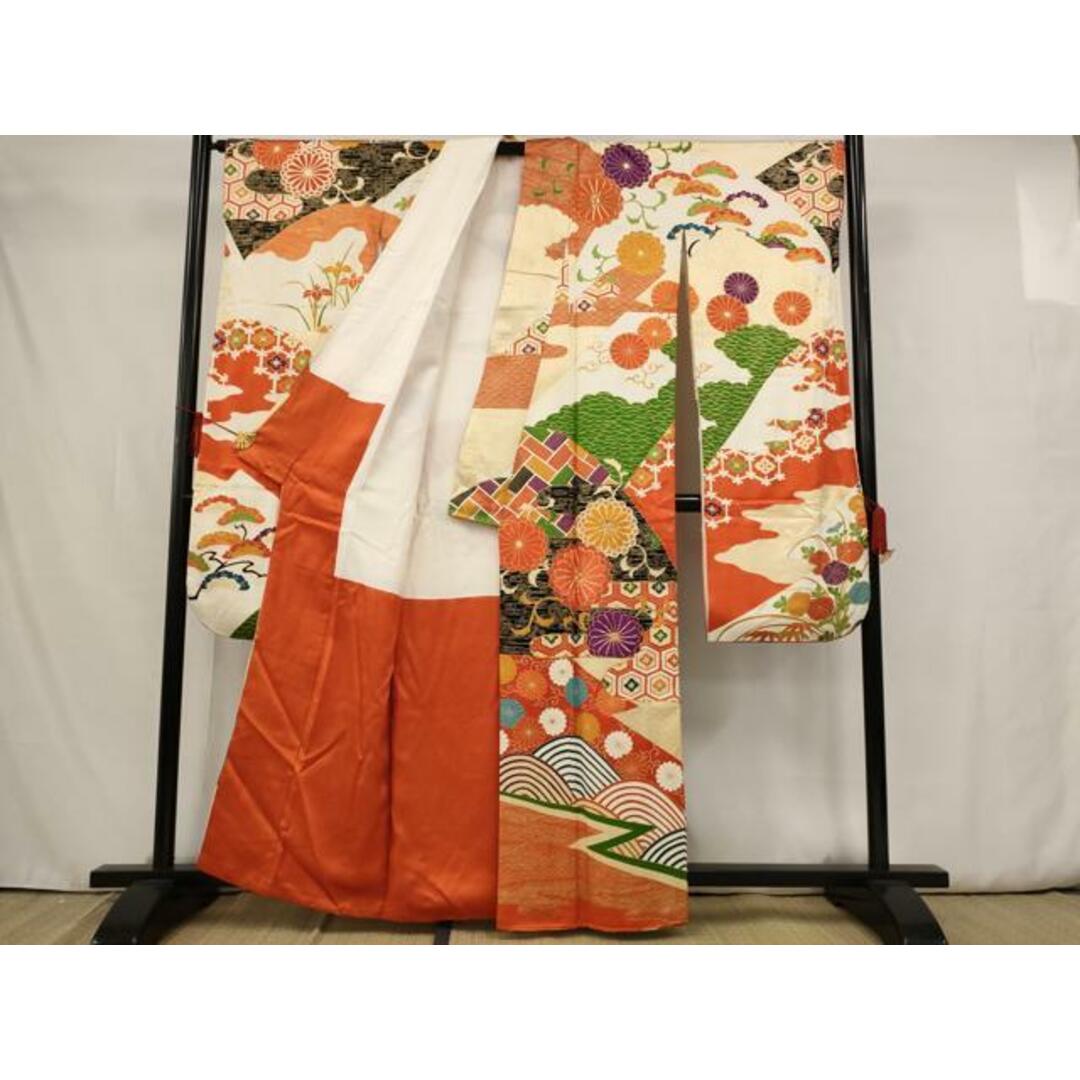 平和屋着物□豪華振袖 駒刺繍 吉祥花文 金彩 正絹 逸品 平和屋着物□豪華振袖 駒刺繍 吉祥花文 金彩 正絹 逸品