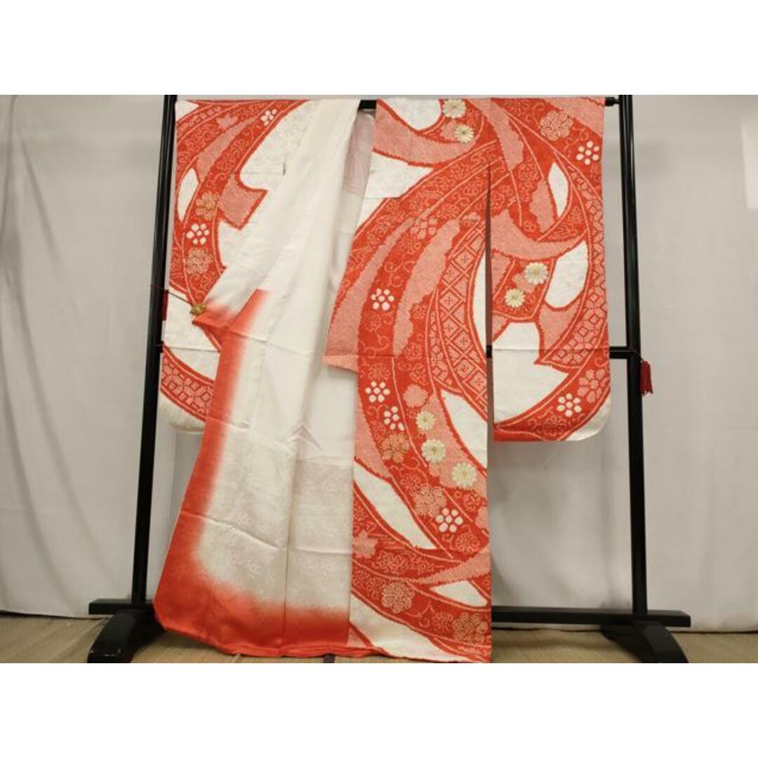 平和屋着物□豪華振袖 駒刺繍 絞り 束ね熨斗花文 金糸 正絹 逸品 平和屋着物□豪華振袖 駒刺繍 絞り 束ね熨斗花文 金糸 正絹 逸品