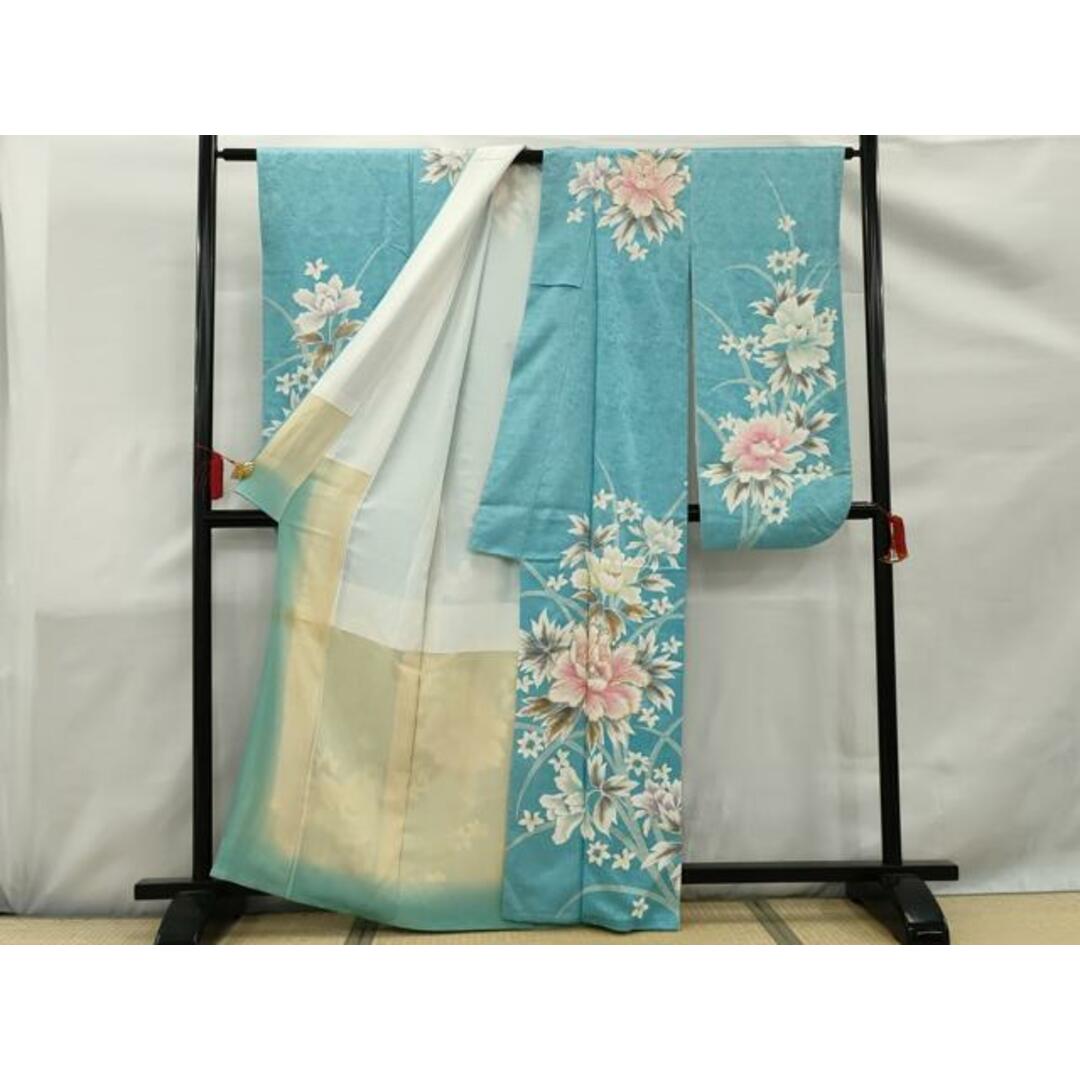 平和屋着物□豪華振袖 刺繍 牡丹文 金銀彩 金糸 正絹 逸品 平和屋着物□豪華振袖 刺繍 牡丹文 金銀彩 金糸 正絹 逸品