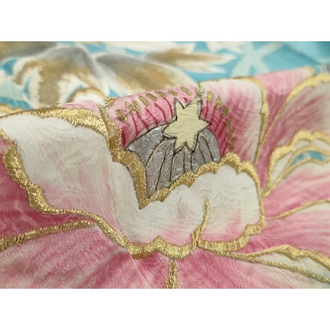 平和屋着物□豪華振袖 刺繍 牡丹文 金銀彩 金糸 正絹 逸品 平和屋着物□豪華振袖 刺繍 牡丹文 金銀彩 金糸 正絹 逸品