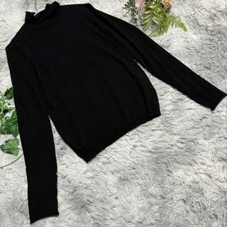 ニジュウサンク(23区)の【23区】黒のタートルネックセーター　38(ニット/セーター)