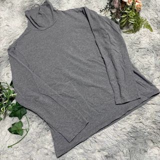 ニジュウサンク(23区)の【23区　HOMME】グレー ハイネック 長袖Tシャツ(Tシャツ/カットソー(七分/長袖))