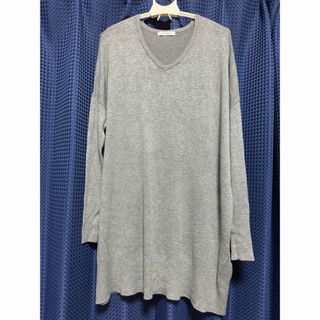 moussy - MOUSSY グレー Vネック 長袖ニット フリーサイズ 美品