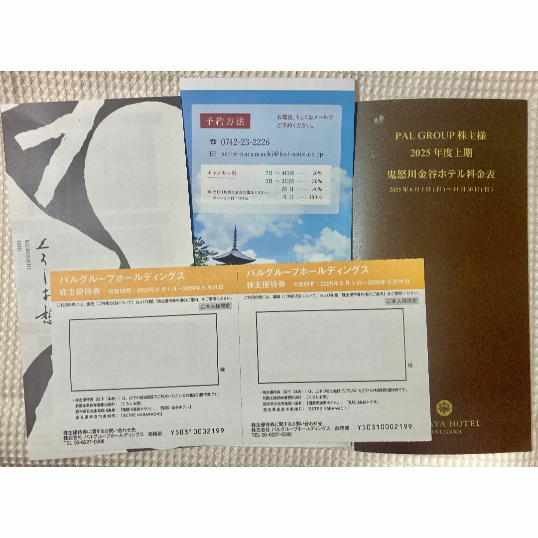 【男性名義 2枚 50%OFF】26年5月末まで パルグループ 株主優待券 チケットの優待券/割引券(宿泊券)の商品写真