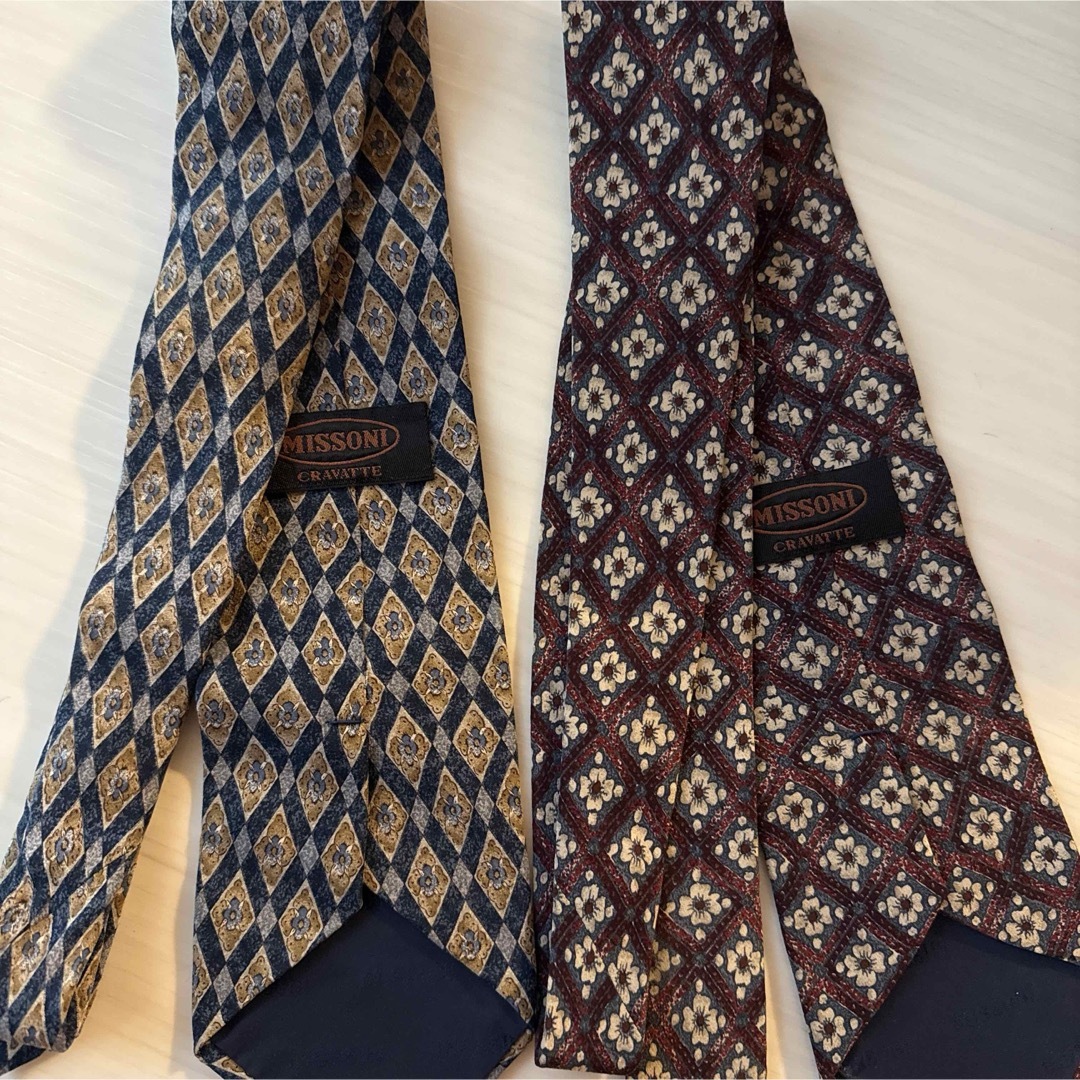 MISSONI(ミッソーニ)の⭐️お値下げ⭐️MISSONI シルクネクタイ　2本セット メンズのファッション小物(ネクタイ)の商品写真