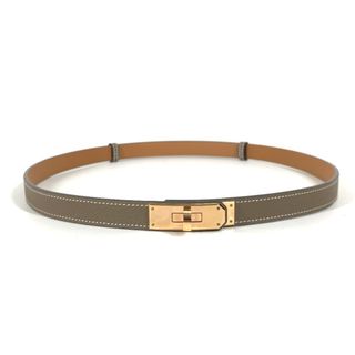 エルメス(HERMES)のエルメス HERMES ケリーベルト アクセサリー ベルト エプソン B刻 エトゥープ グレー 新品同様(ベルト)