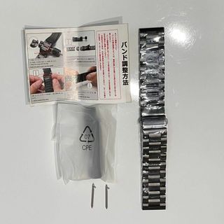 ステンレススチール バンド 交換用 ベルト ブラック 22mm(金属ベルト)