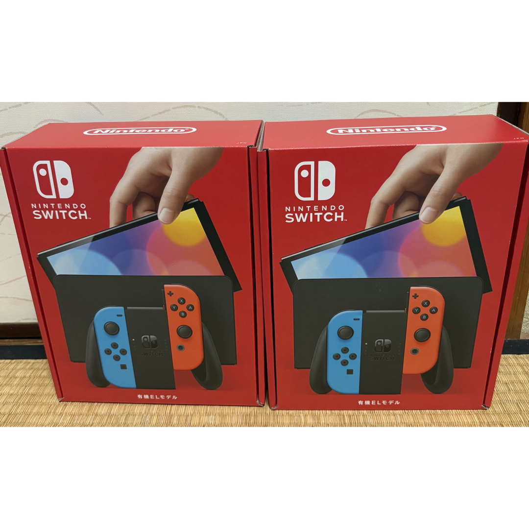 Nintendo Switch(ニンテンドースイッチ)のNintendo Switch スイッチ本体 有機EL 新品 2台セット エンタメ/ホビーのゲームソフト/ゲーム機本体(家庭用ゲーム機本体)の商品写真