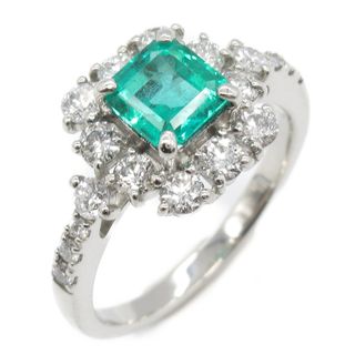 ジュエリー JEWELRY エメラルド ダイヤモンド リング リング・指輪 ジュエリー Pt900プラチナ ダイヤモンド エメラルド レディース グリーン系 / クリア系 ｴﾒﾗﾙﾄﾞ 5.0g 【中古】(リング(指輪))
