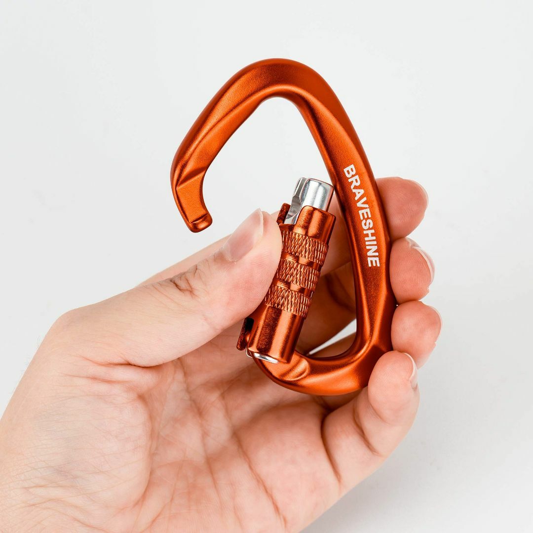 【新着商品】カラビナ 12KN オートロック式 BRAVESHINE 耐荷重12 スポーツ/アウトドアのアウトドア(登山用品)の商品写真