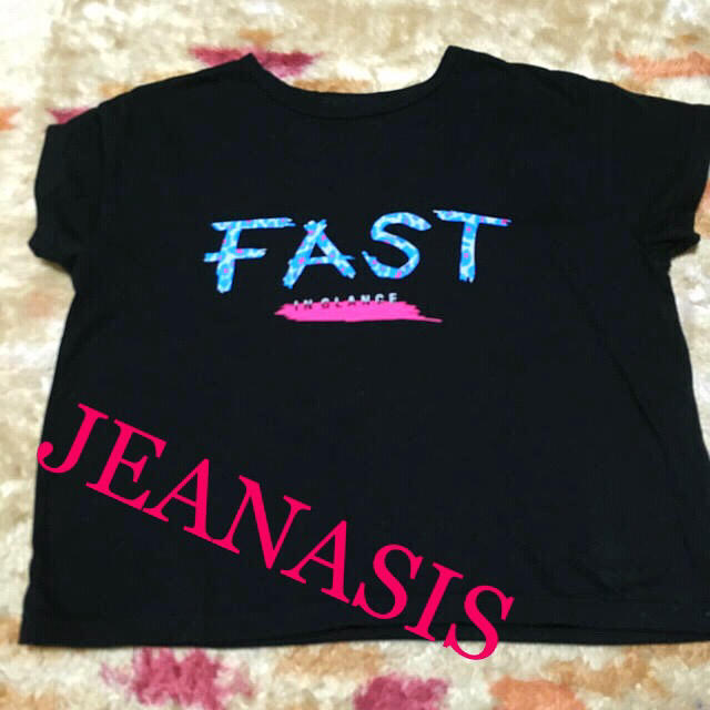 JEANASIS(ジーナシス)の◆トップス◆JEANASIS 黒 フリーサイズ  レディースのトップス(Tシャツ(半袖/袖なし))の商品写真