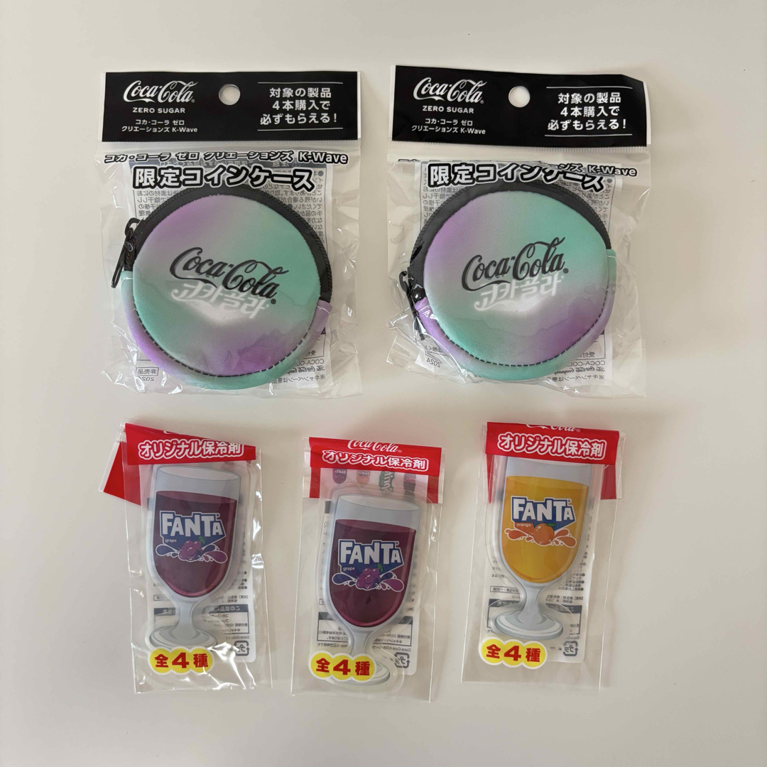 コカ・コーラ(コカコーラ)のコカコーラ ゼロ クリエーションズ 限定コインケース オリジナル保冷剤 ファンタ エンタメ/ホビーのコレクション(ノベルティグッズ)の商品写真