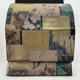 袋帯 美品 名品 お太鼓柄 正絹 【中古】(帯)