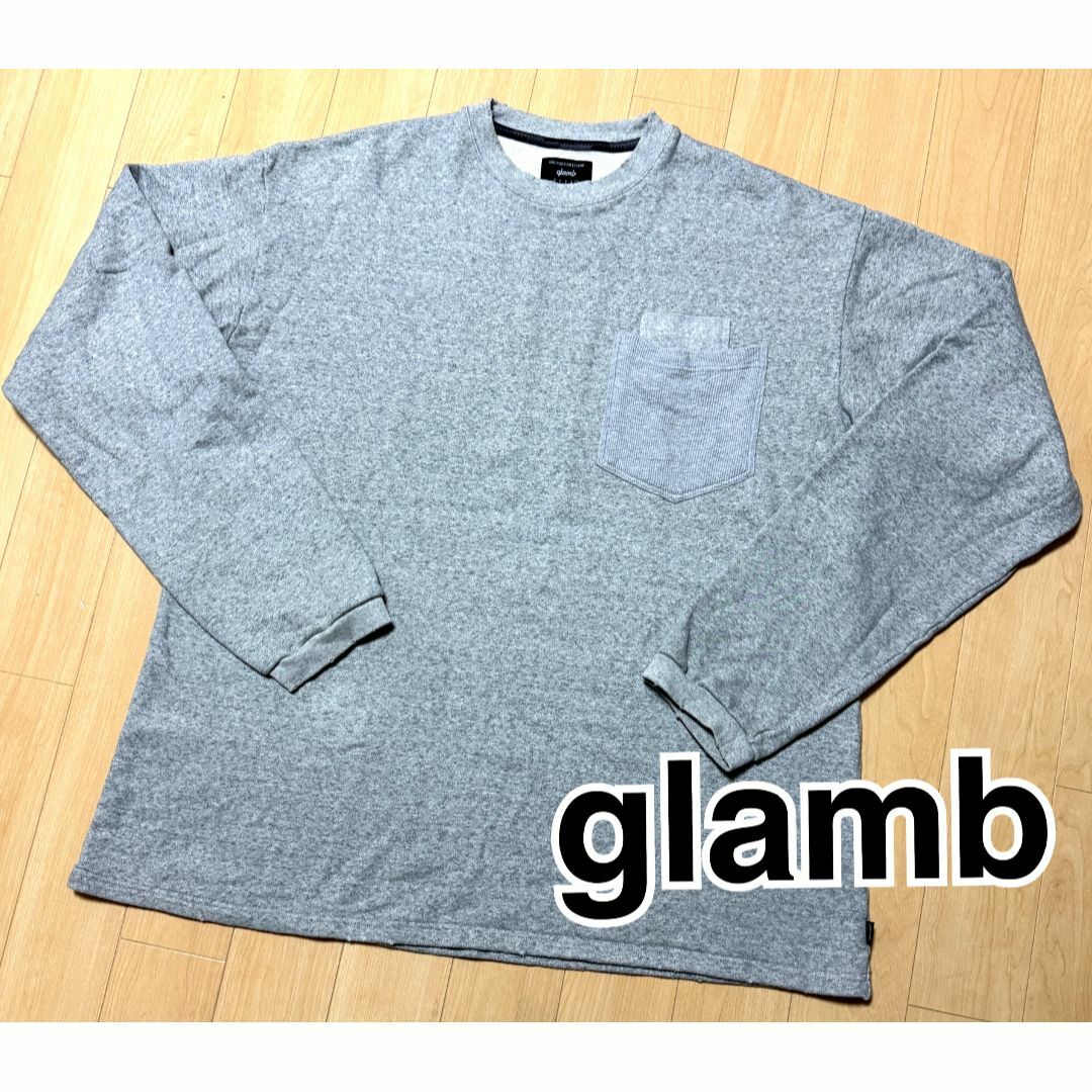 ー品販売  glamb - glamb ☆ スウェット クルーネック ダブルポケット 美品 トップス
