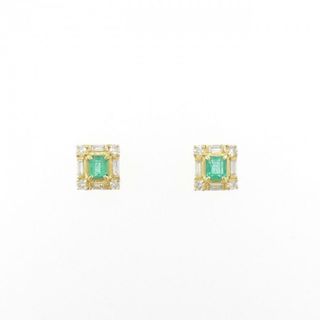 【新品】K18YG エメラルド ピアス 0.20CT(ピアス)