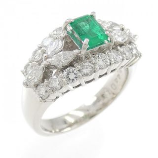 PT900 エメラルド リング 0.44CT(リング(指輪))