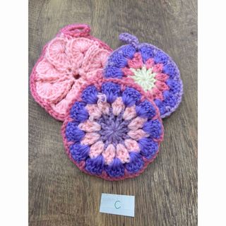 【C】アクリルスポンジ　3個セット(キッチン小物)