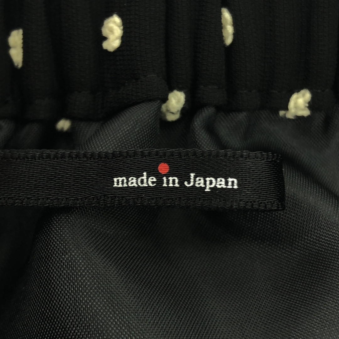 【美品】  ...＆DEAR / アンドディアー | ドット刺しゅう キュプラ イージーパンツ 裾スリット | 38 | ブラック / アイボリー | レディース レディースのパンツ(その他)の商品写真