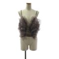 【美品】 Chika Kisada / チカキサダ | tulle cami top / フリル チュール ビスチェ キャミソール トップス | ブラウン | レディース