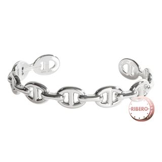 エルメス(HERMES)のHERMES エルメス Chaine d'Ancre Enchainee シェーヌダンクル アンシェネMM バングル ブレスレット シルバー【中古】(ブレスレット/バングル)