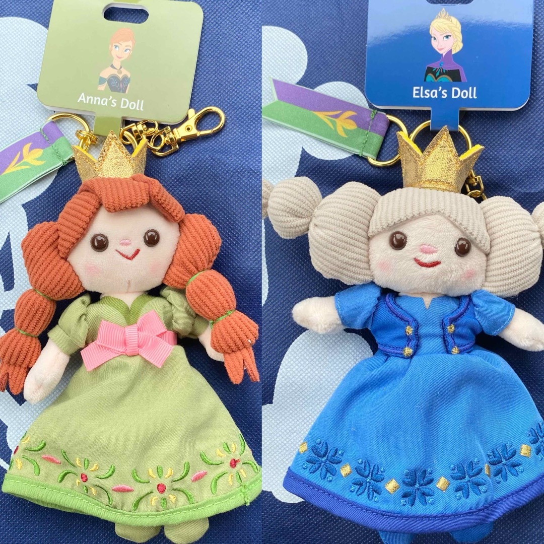Disney(ディズニー)のアナ エルサ ぬいぐるみキーホルダーキーチェーン アナと雪の女王 Darenui エンタメ/ホビーのおもちゃ/ぬいぐるみ(キャラクターグッズ)の商品写真
