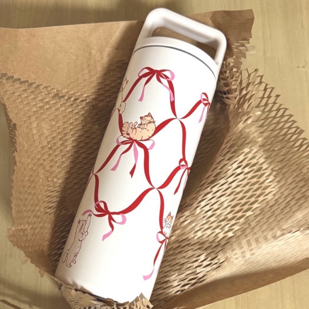 Starbucks Coffee(スターバックスコーヒー)のスタバ バレンタイン 2025 ハンドルリッドステンレスボトル MiiR インテリア/住まい/日用品のキッチン/食器(タンブラー)の商品写真
