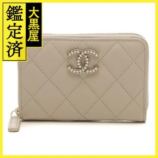 CHANEL シャネル キルティング 長財布 ピンク ピンクベージュ 長