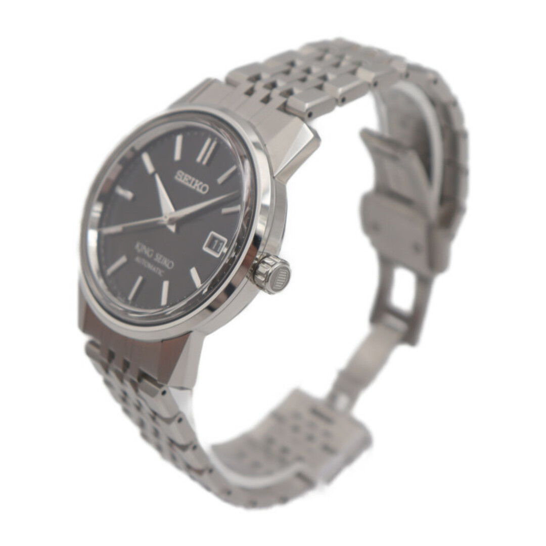 SEIKO(セイコー)のSEIKO セイコー  キングセイコー オートマチック 腕時計 SDKA007 ステンレススチール   シルバー ブラック文字盤  自動巻き デイト 6L35-00G0 【本物保証】 メンズの時計(腕時計(アナログ))の商品写真