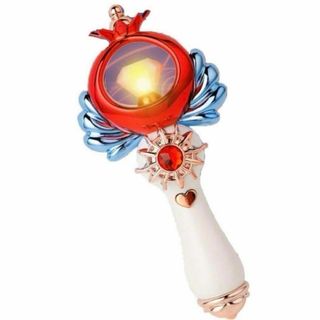 光る魔法の杖 おもちゃ 女の子 変身アクセサリー LEDスティック　ステッキ(その他)