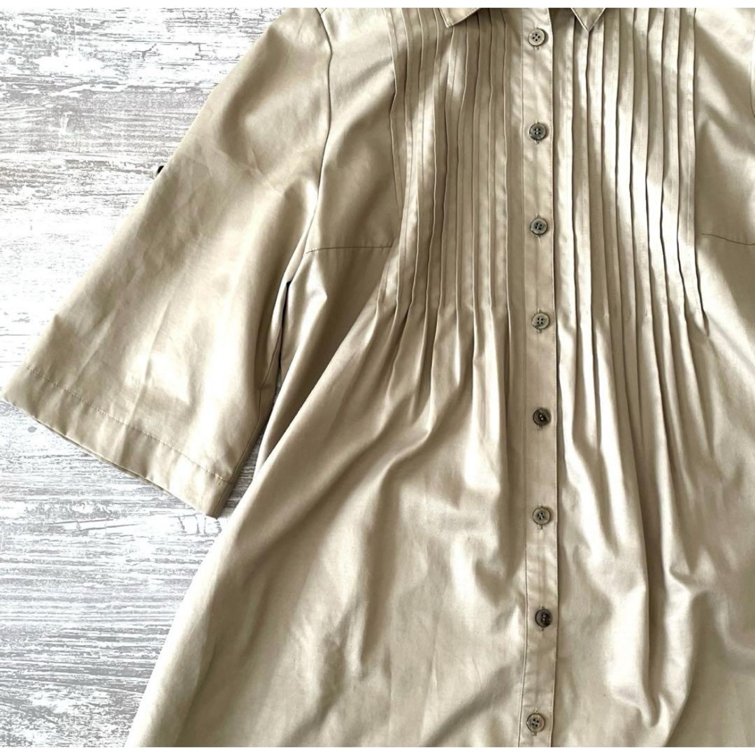 23区(ニジュウサンク)の23区 チュニック　ロングブラウス　前開き　タック　大きいサイズ　袖2WAY レディースのトップス(チュニック)の商品写真