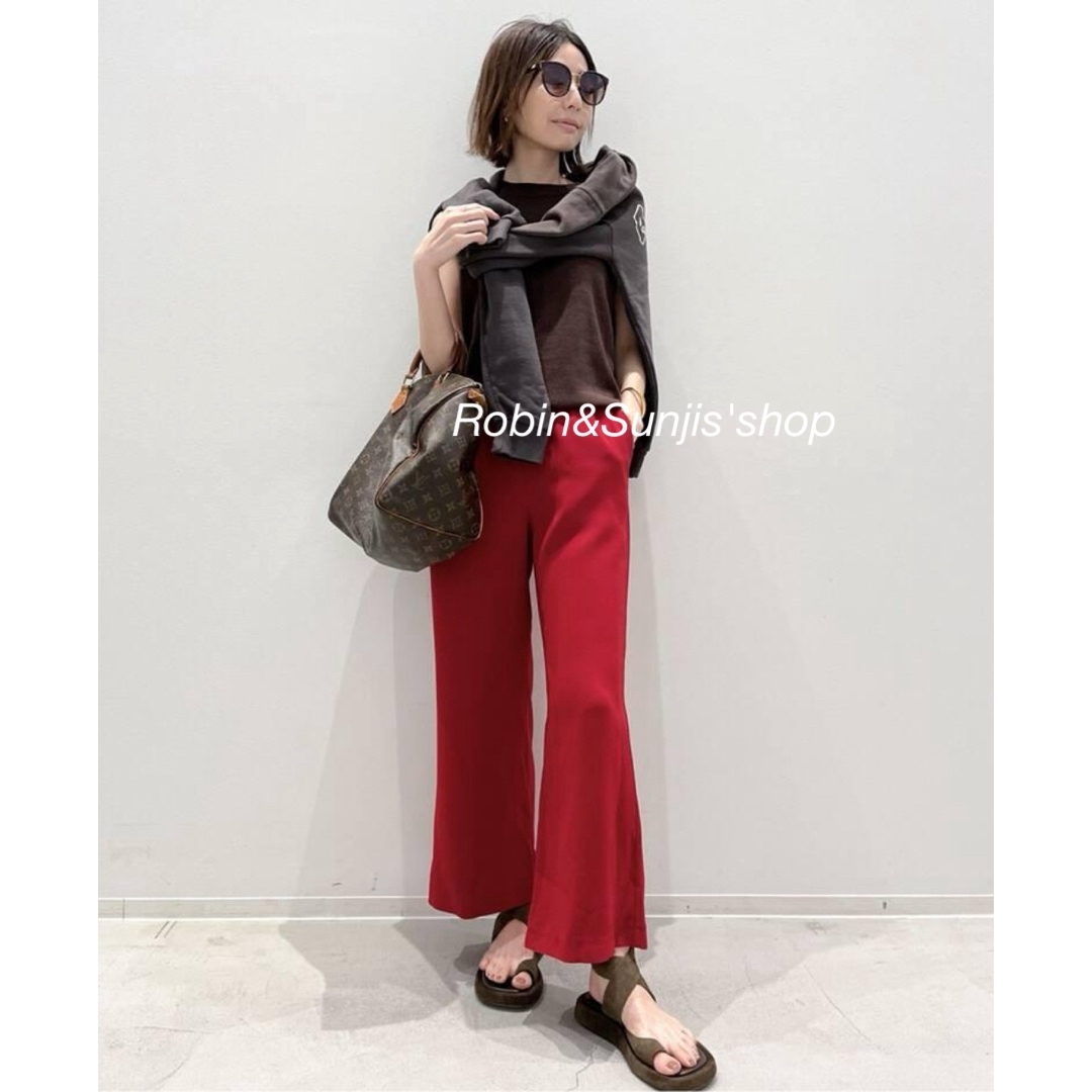 L'Appartement DEUXIEME CLASSE(アパルトモンドゥーズィエムクラス)のGOOD GRIEF! RED Cropped  easy pants  レディースのパンツ(カジュアルパンツ)の商品写真