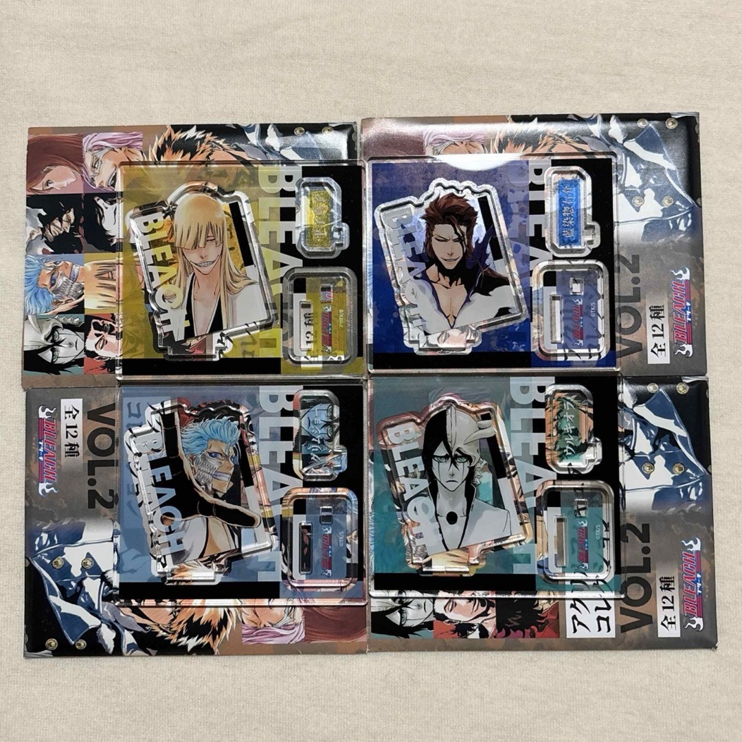 BLEACH アクリルフィギュア 平子真子 藍染惣右介 グリムジョー ウルキオラ エンタメ/ホビーのおもちゃ/ぬいぐるみ(キャラクターグッズ)の商品写真