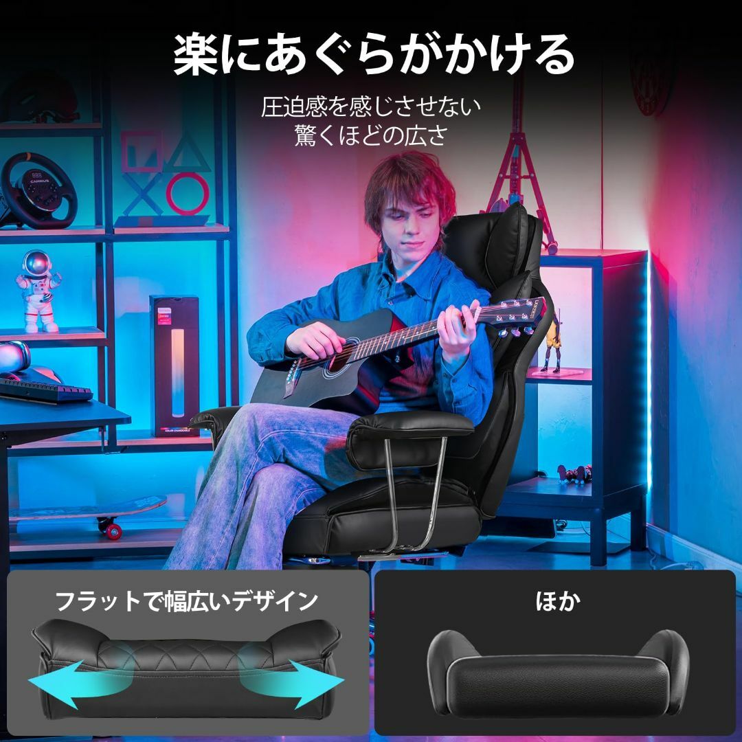 【在庫処分】GTRacing ゲーミングチェア デスクチェア オフィスチェア 上 インテリア/住まい/日用品のオフィス家具(その他)の商品写真