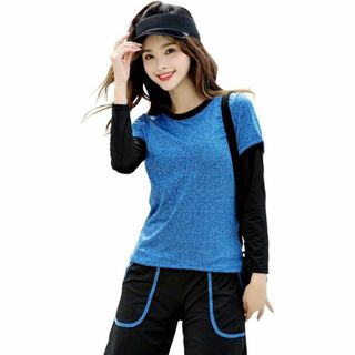新品 フィットネス 水着 レディース 体型カバー 水着 セパレート 4点セット