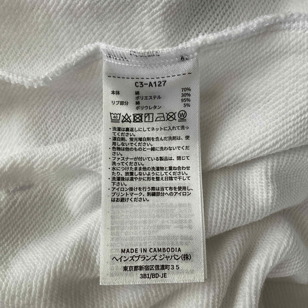 Champion(チャンピオン)のCHAMPION  WHITE COLOR  HOODIE  L SIZE メンズのトップス(パーカー)の商品写真