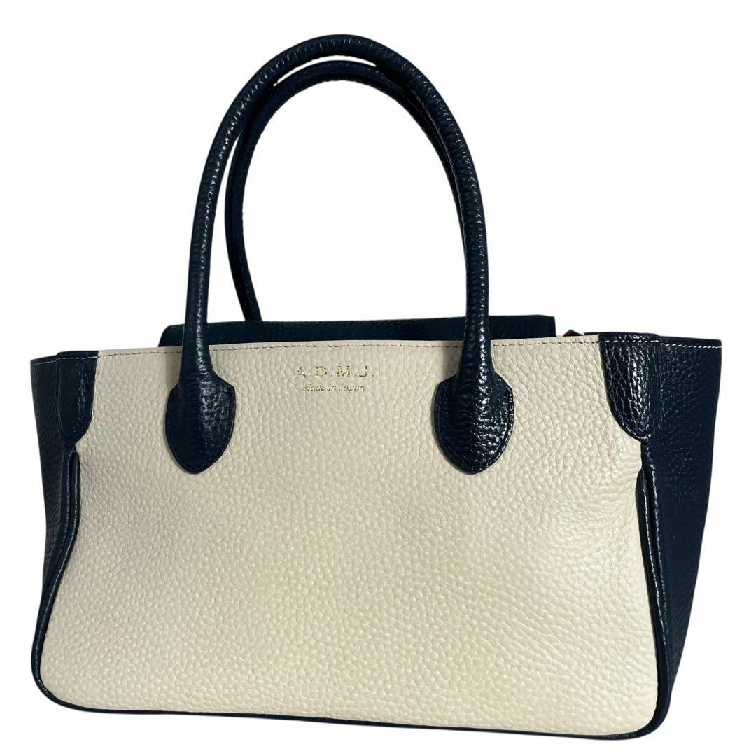 A.D.M.J. - 極美品 ADMJ ハンドバッグ ミニトート シボ革 底鋲