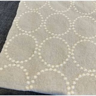 刺繍生地.刺繍幅130cm×50cm.生成色.タンバリン(生地/糸)