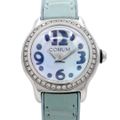 電池交換済 CORUM コルム ミニ バブル ダイヤベゼル 101.151.47 ダイヤモンド 青 ブルーシェル SS ステンレス 純正ベルト 純正バックル レディース クォーツ【6ヶ月保証】【腕時計】【中古