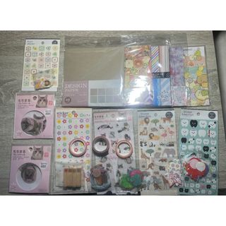 DAISO - 【知育遊び・コラージュに】千代紙・シールセット