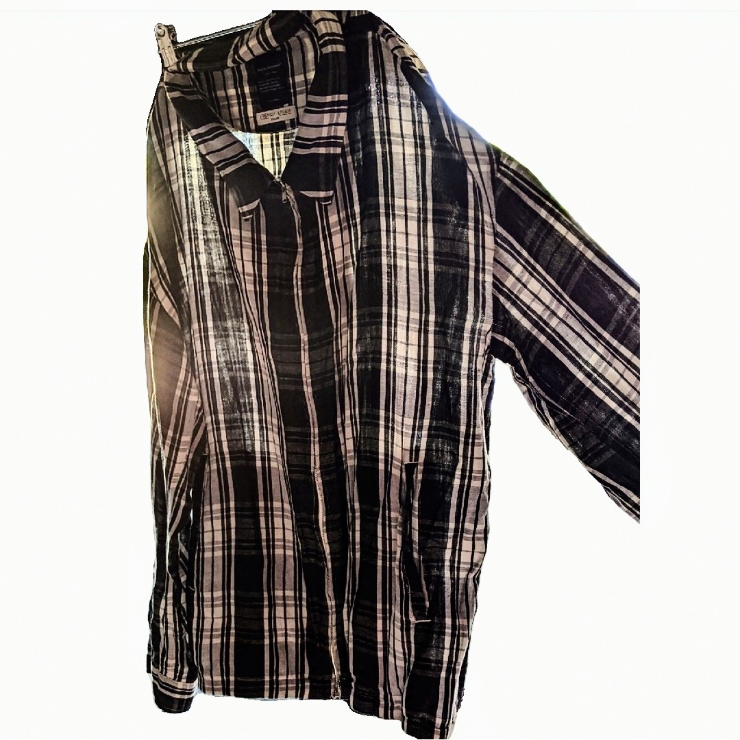 BACK NUMBER(バックナンバー)のXL チェック柄ネルシャツ Right-on ジッパーシャツ 羽織 匿名配送 メンズのトップス(シャツ)の商品写真