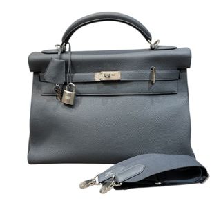 エルメス(HERMES)の　エルメス HERMES ケリー42 マキシ W刻 グリミスティ　シルバー金具 トゴ メンズ ショルダーバッグ(ショルダーバッグ)