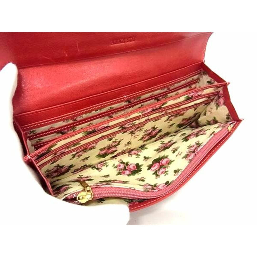 ANNA SUI がま口 財布 赤系 スタッズ 未使用 ANNA SUI - ANNASUI アナスイ レザー がま口 二つ折り 長財布