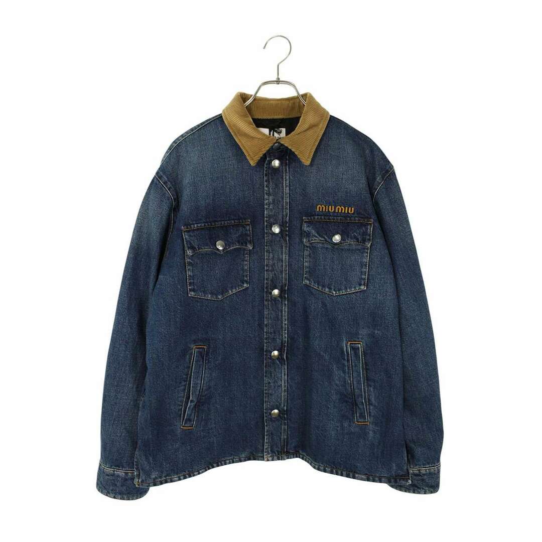 ◆大注目◆【MiuMiu】刺繍ロゴ ガーメントダイ ジャケット 楽天市場】ミュウミュウ MIU MIU ウォッシュドベルベット ロゴ