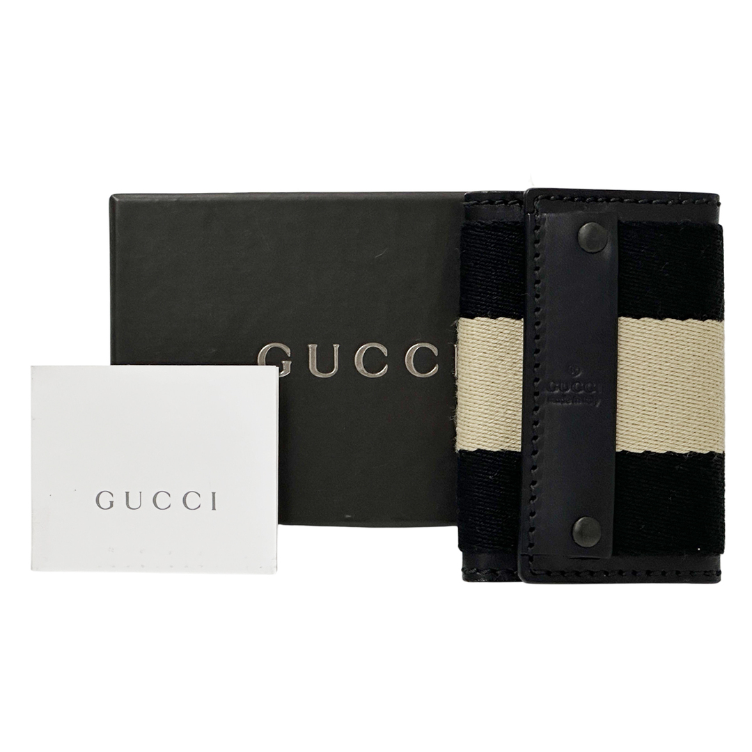 美品】GUCCI グッチ キーケース 6連 GGキャンバス ブラック 箱付き