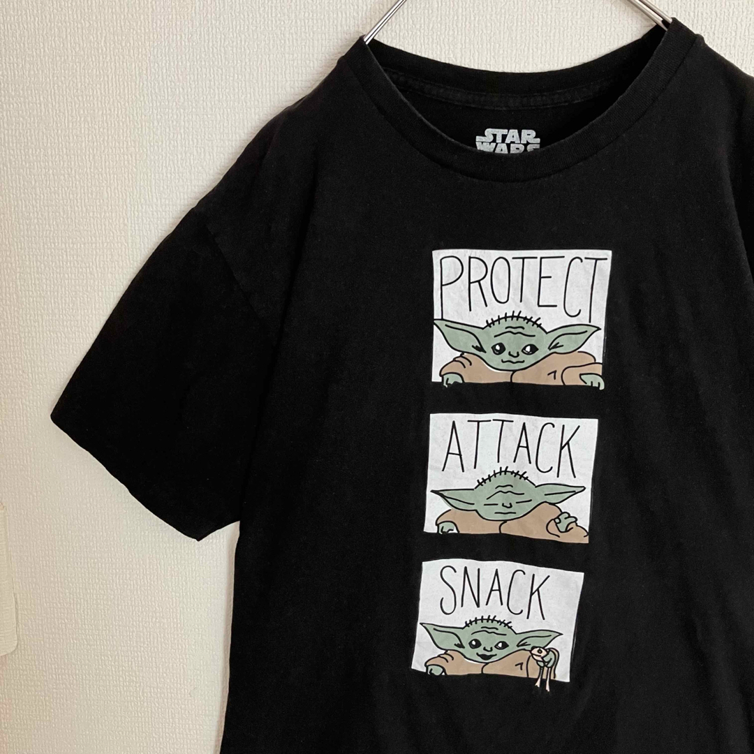 スターウォーズ マスターヨーダ キャラクター 映画 ムービー Tシャツ 退色  メンズのトップス(Tシャツ/カットソー(半袖/袖なし))の商品写真