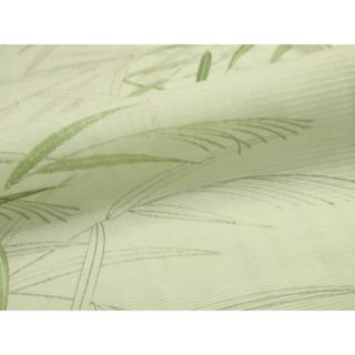 平和屋着物＊夏物　小紋　絽　秋草文　銀彩　正絹　逸品　DAAS1067ud