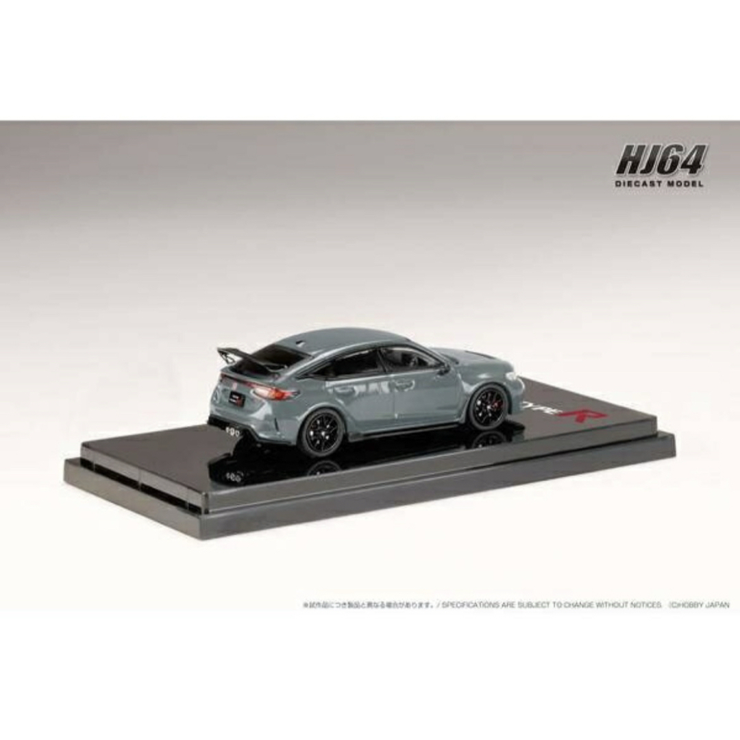 HobbyJAPAN(ホビージャパン)のシビック　CIVIC TypeR FL5 ソニックグレーマイカ　ミニカー　グレー エンタメ/ホビーのおもちゃ/ぬいぐるみ(ミニカー)の商品写真
