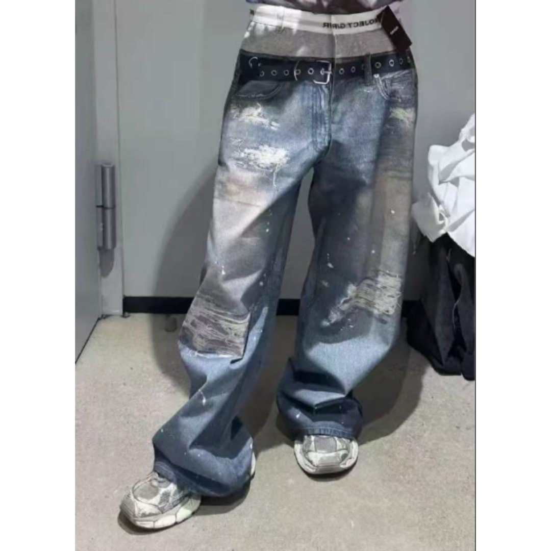 PROJECT G/R TROMPE-L'ŒIL DENIM PANTSの通販 by かえでまん's
