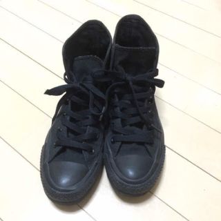 コンバース(CONVERSE)の★コンバース  ハイカット★ブラック モノクローム★22.5★(スニーカー)