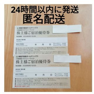 東急不動産 株主優待 優待券 ハーベスト ハーヴェスト 2枚セット(宿泊券)